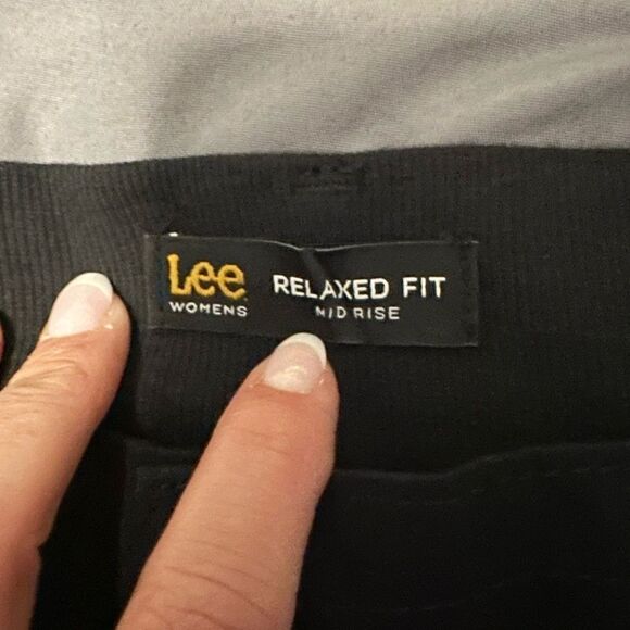 NWT Lee Relaxed Fit Straight Leg Mid Rise Black Pants Size 22W - Picture 6 of 7